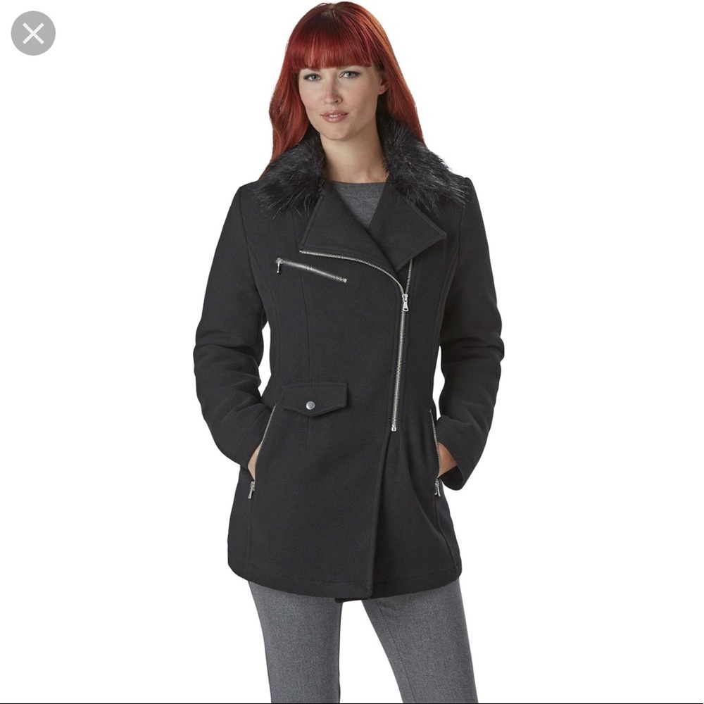 nuvano asymmetrical 3/4 jacket